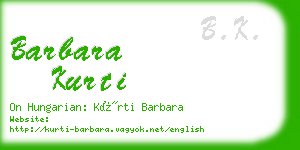 barbara kurti business card